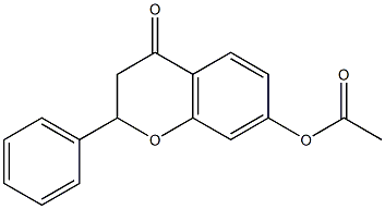 7-Acetoxy-2-phenylchroman-4-one 结构式