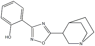 5-(1-Azabicyclo[2.2.2]octan-3-yl)-3-(2-hydroxyphenyl)-1,2,4-oxadiazole 结构式
