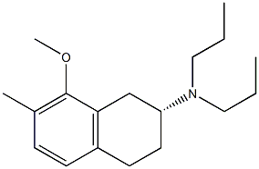 N,N-Dipropyl-[(2R)-(7-methyl-8-methoxy-1,2,3,4-tetrahydronaphthalen)-2-yl]amine 结构式