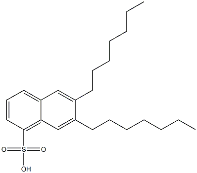 6,7-Diheptyl-1-naphthalenesulfonic acid 结构式