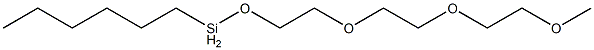 Hexyl[2-[2-(2-methoxyethoxy)ethoxy]ethoxy]silane 结构式