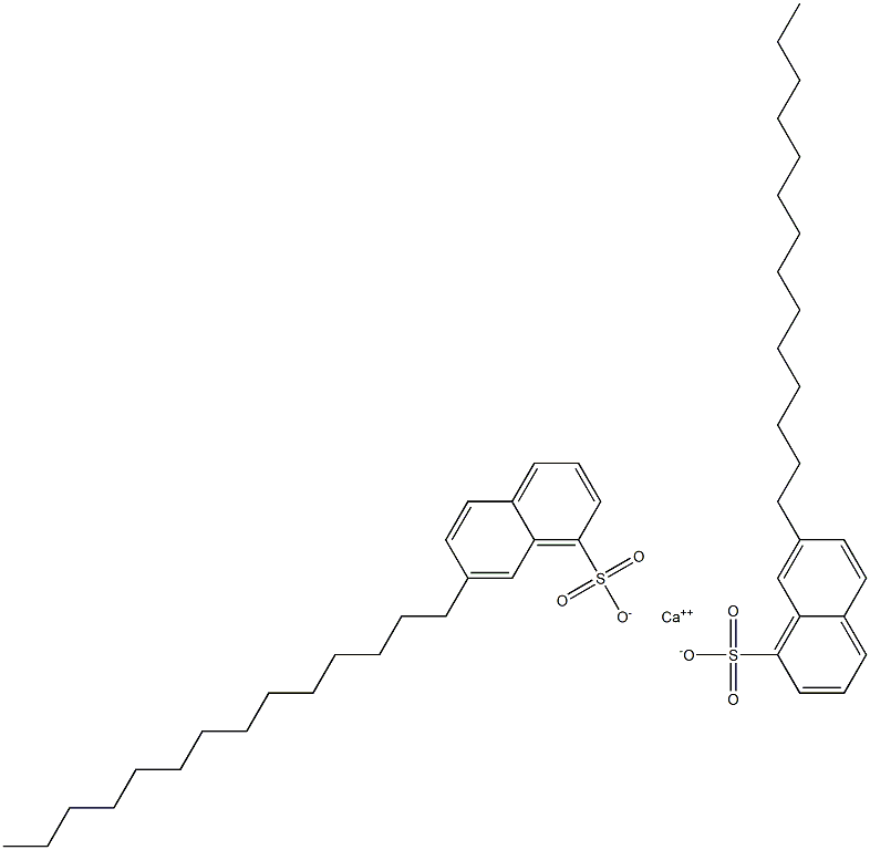 Bis(7-tetradecyl-1-naphthalenesulfonic acid)calcium salt 结构式