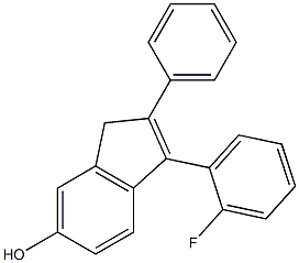 2-(Phenyl)-3-(2-fluorophenyl)-1H-inden-6-ol 结构式