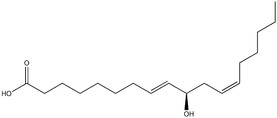 [8E,10R,12Z,(-)]-10-Hydroxy-8,12-octadecadienoic acid 结构式