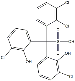 (2,3-Dichlorophenyl)bis(3-chloro-2-hydroxyphenyl)methanesulfonic acid 结构式