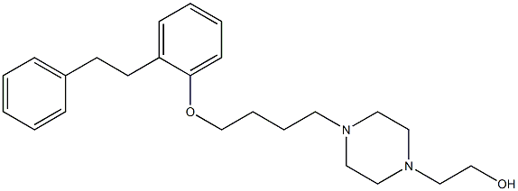 1-[4-[2-(2-Phenylethyl)phenoxy]butyl]-4-(2-hydroxyethyl)piperazine 结构式