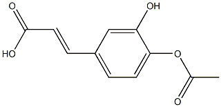 (E)-3-(3-Hydroxy-4-acetyloxyphenyl)propenoic acid 结构式