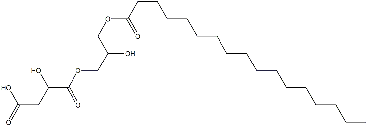 2-Hydroxybutanedioic acid hydrogen 1-[2-hydroxy-3-(heptadecanoyloxy)propyl] ester 结构式