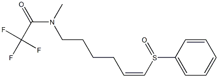 N-[(Z)-6-(Phenylsulfinyl)-5-hexenyl]-N-methyltrifluoroacetamide 结构式