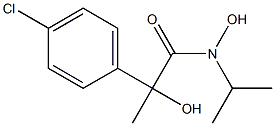 N-Isopropyl-2-hydroxy-2-methyl-2-(4-chlorophenyl)acetohydroxamic acid 结构式