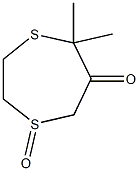 5,5-Dimethyl-6-oxo-1,4-dithiepane 1-oxide 结构式