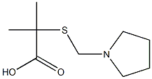 2-Methyl-2-[(1-pyrrolidinylmethyl)thio]propionic acid 结构式