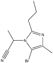 5-Bromo-1-(1-cyanoethyl)-4-methyl-2-propyl-1H-imidazole 结构式
