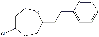 5-Chloro-2-(2-phenylethyl)oxepane 结构式