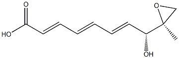 (2E,4E,6E,8R,9S)-8-Hydroxy-9-methyl-9,10-epoxy-2,4,6-decatrienoic acid 结构式