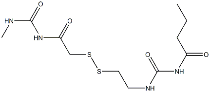 1-Butyryl-3-[2-[[(3-methylureido)carbonylmethyl]dithio]ethyl]urea 结构式