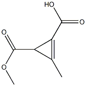 3-Methyl-2-cyclopropene-1,2-dicarboxylic acid hydrogen 1-methyl ester 结构式