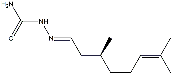 [S,(+)]-3,7-Dimethyl-6-octenal semicarbazone 结构式