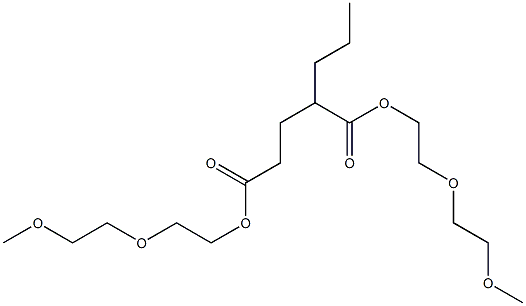 2-Propylglutaric acid bis[2-(2-methoxyethoxy)ethyl] ester 结构式