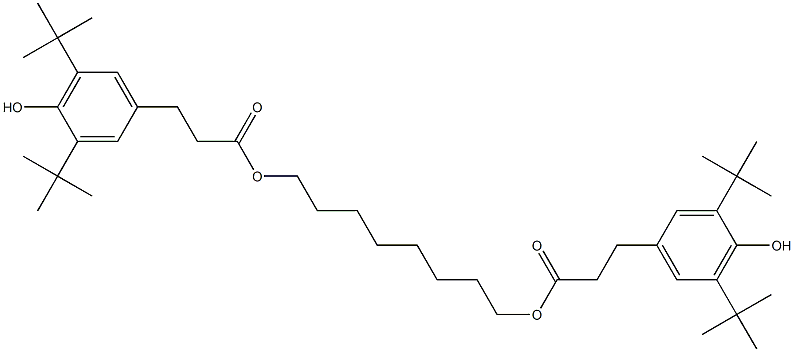 Bis[3-(3,5-di-tert-butyl-4-hydroxyphenyl)propionic acid]1,8-octanediyl ester 结构式