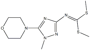 (2-Methyl-3-morpholino-2H-1,2,4-triazol-5-yl)imidodithiocarbonic acid dimethyl ester 结构式