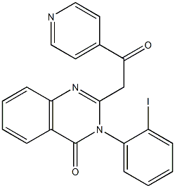 3-(2-Iodophenyl)-2-(4-pyridinylcarbonylmethyl)quinazolin-4(3H)-one 结构式