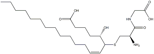 N-[S-[(1R,2Z)-1-[(1S)-4-Carboxy-1-hydroxybutyl]-2-pentadecenyl]-L-cysteinyl]glycine 结构式