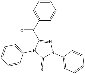 2,4-Dihydro-2,4-diphenyl-5-benzoyl-3H-1,2,4-triazole-3-thione 结构式