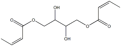 Bisisocrotonic acid 2,3-dihydroxybutane-1,4-diyl ester 结构式