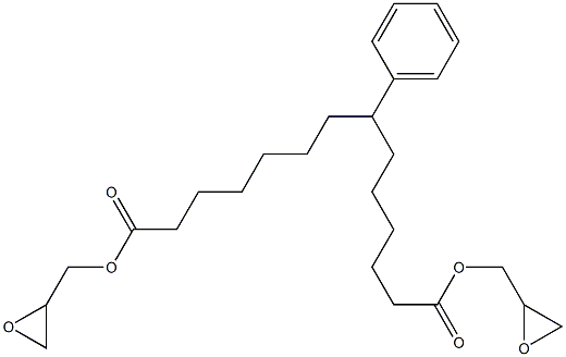 7-Phenyltetradecanedioic acid bis(oxiranylmethyl) ester 结构式