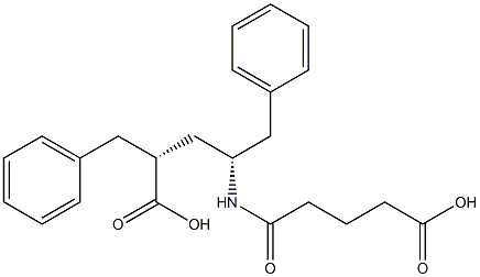 (2R,4R)-2,4-Dibenzyl-6-oxo-5-azadecanedioic acid 结构式