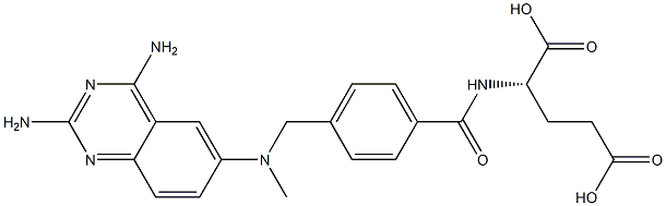 N-[4-[[2,4-Diaminoquinazolin-6-yl(methyl)amino]methyl]benzoyl]-L-glutamic acid 结构式