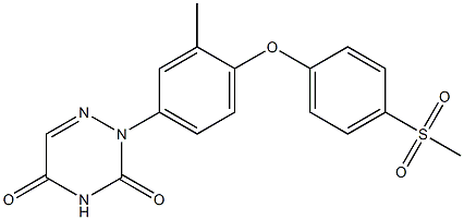 2-[3-Methyl-4-(4-methylsulfonylphenoxy)phenyl]-1,2,4-triazine-3,5(2H,4H)-dione 结构式