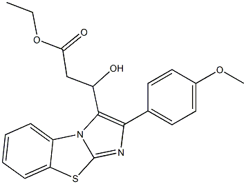 3-[2-(4-Methoxyphenyl)imidazo[2,1-b]benzothiazol-3-yl]-3-hydroxypropanoic acid ethyl ester 结构式