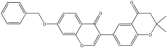 7-Benzyloxy-2',3'-dihydro-2',2'-dimethyl-3,6'-bi(4H-1-benzopyran)-4-one 结构式