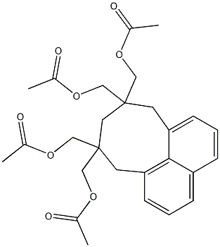 8,8,10,10-Tetrakis(acetoxymethyl)-8,9,10,11-tetrahydro-7H-cycloocta[de]naphthalene 结构式