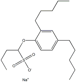 1-(2,4-Dipentylphenoxy)butane-1-sulfonic acid sodium salt 结构式