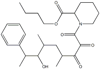 1-[2-(Butoxycarbonyl)piperidin-1-yl]-4,6,8-trimethyl-7-hydroxy-8-phenyloctane-1,2,3-trione 结构式