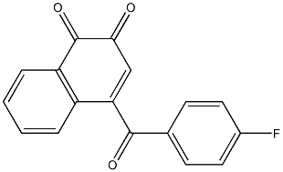 4-(4-Fluorobenzoyl)naphthalene-1,2-dione 结构式