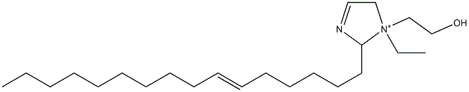 1-Ethyl-2-(6-hexadecenyl)-1-(2-hydroxyethyl)-3-imidazoline-1-ium 结构式