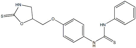 1-[p-[(2-Thioxo-5-oxazolidinyl)methoxy]phenyl]-3-phenylthiourea 结构式