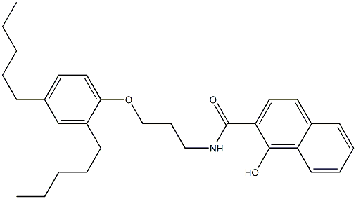 N-[3-(2,4-Diamylphenoxy)propyl]-1-hydroxy-2-naphthamide 结构式