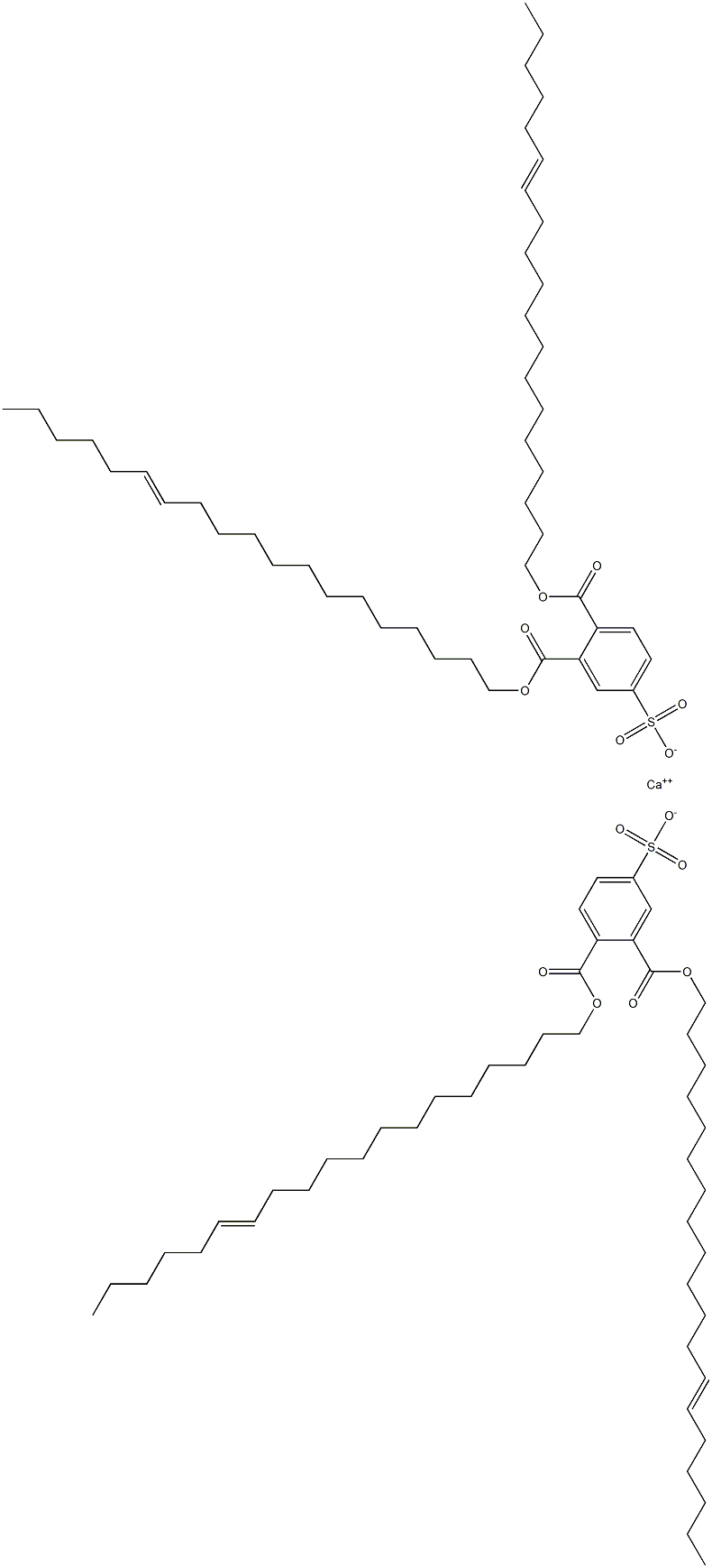 Bis[3,4-di(13-nonadecenyloxycarbonyl)benzenesulfonic acid]calcium salt 结构式