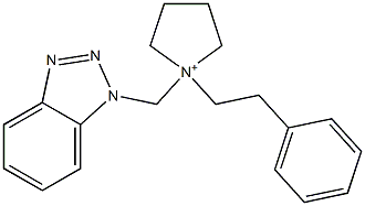 1-Phenethyl-1-(1H-benzotriazol-1-ylmethyl)pyrrolidinium 结构式