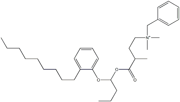 N,N-Dimethyl-N-benzyl-N-[3-[[1-(2-nonylphenyloxy)butyl]oxycarbonyl]butyl]aminium 结构式