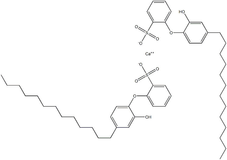 Bis(2'-hydroxy-4'-tridecyl[oxybisbenzene]-2-sulfonic acid)calcium salt 结构式