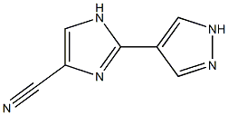 2-(1H-Pyrazol-4-yl)-1H-imidazole-4-carbonitrile 结构式