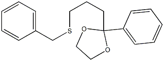 2-Phenyl-2-[3-(benzylthio)propyl]-1,3-dioxolane 结构式