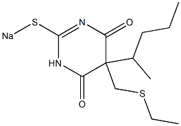 5-(Ethylthiomethyl)-5-(1-methylbutyl)-2-sodiothio-4,6(1H,5H)-pyrimidinedione 结构式