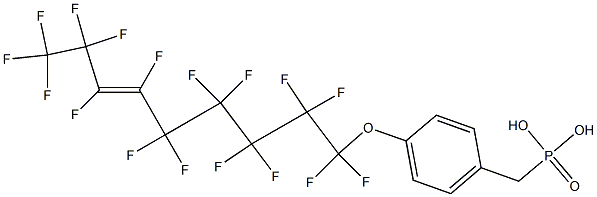 4-[(Heptadecafluoro-6-nonenyl)oxy]benzylphosphonic acid 结构式